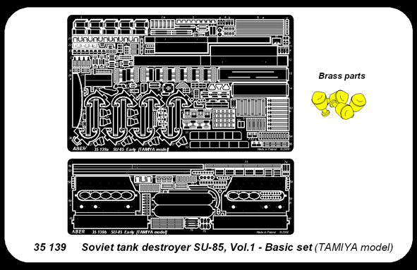 ABR-35-139  Дополнения для  Soviet tank destroyer SU-85 Vol.1 – basic set для Tamiya 1/35