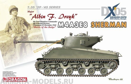 6283Д Танк M4A3E8 w/HVSS Dragon