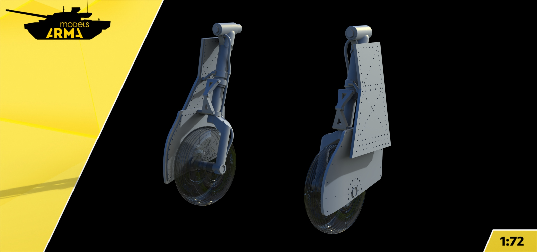 AM72430 Ультрадетализированные стойки Neo для Як-1 Вариант 1