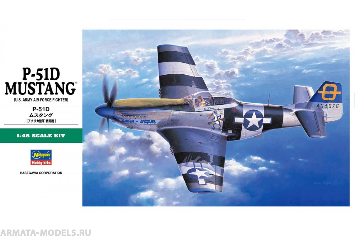 09130 Самолет P-51D MUSTANG JT30 Hasegawa