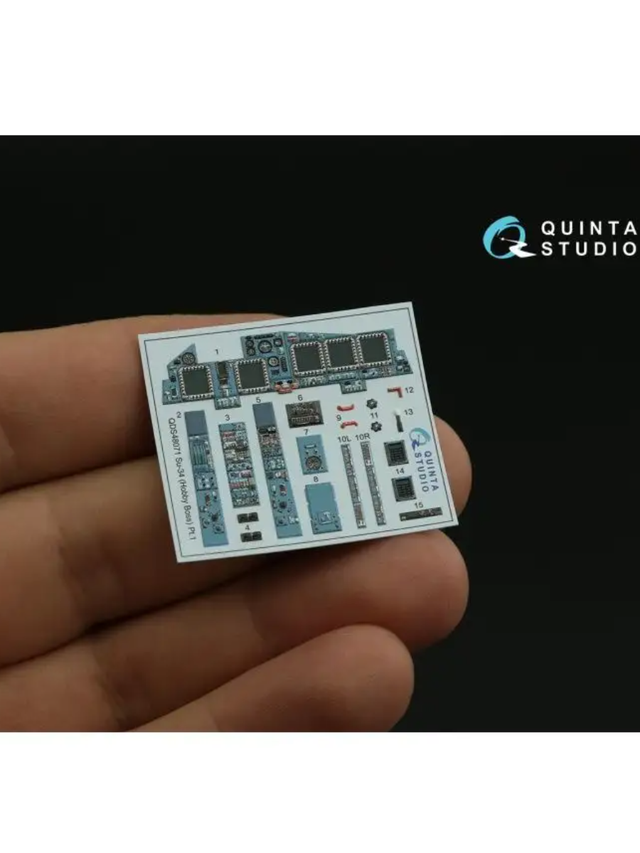 QD72128 Декаль интерьера кабины Su-34 (Italeri/Zvezda)