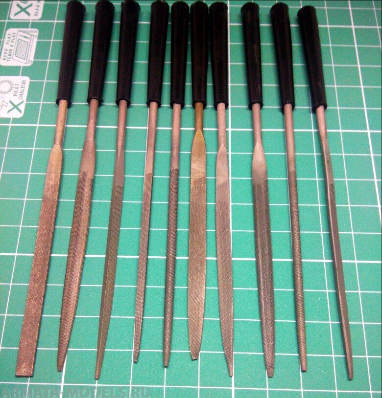 4301J Набор надфилей с ручками, 10 шт., чехол