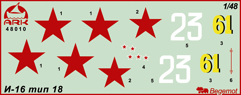 48010 Советский истребитель И-16 тип 18 ARK model