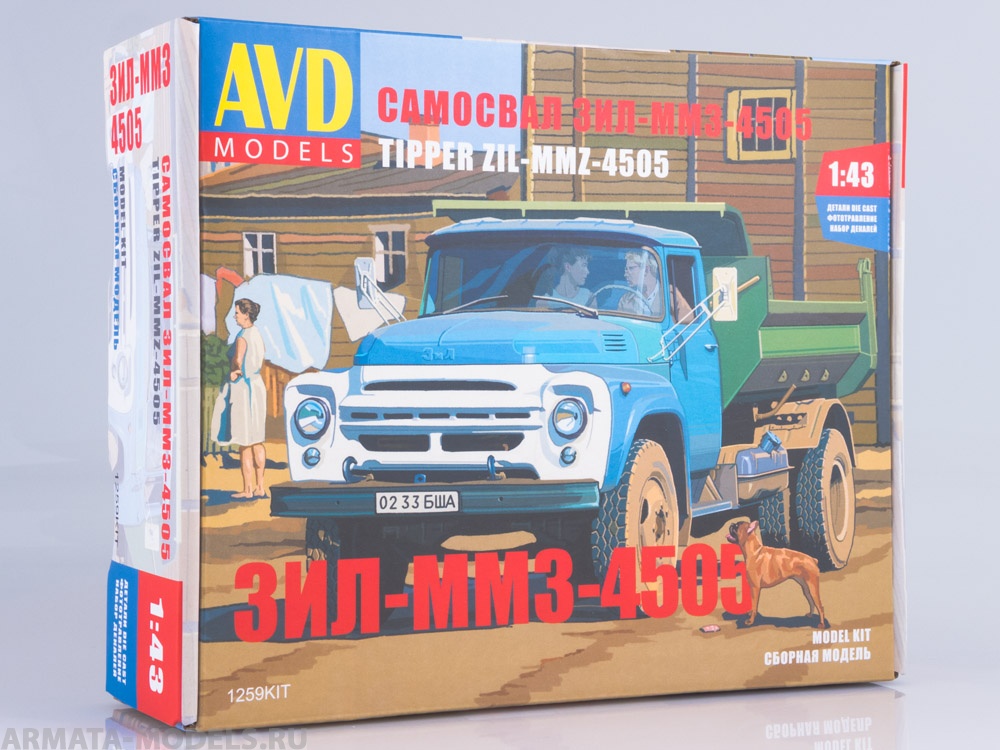 1259KIT Сборная модель ЗИЛ-ММЗ-4505 самосвал AVD Models