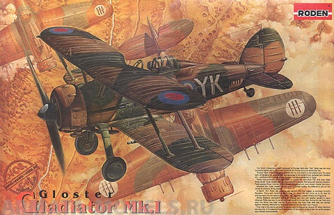 Rod408 Самолёт GLOSTER GLADIATOR MK.I Roden