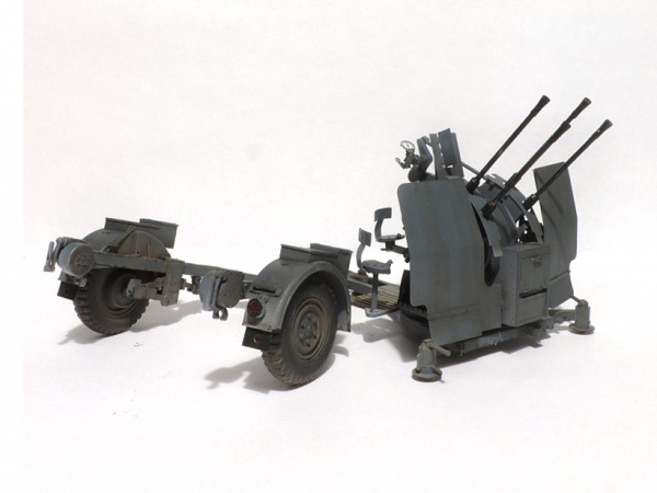 Немецкая 4-х ствольная зенитка 35091T Нем. 2см Flakvierling 38 Tamiya