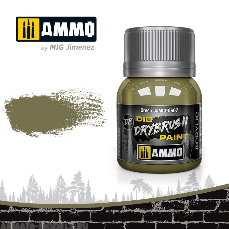 AMIG0607 Ammo Mig Краска акриловая DRYBRUSH  Green
