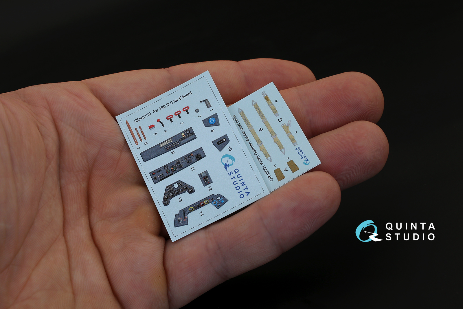 QD48139 3D Декаль интерьера кабины FW 190D-9 (для модели Eduard)