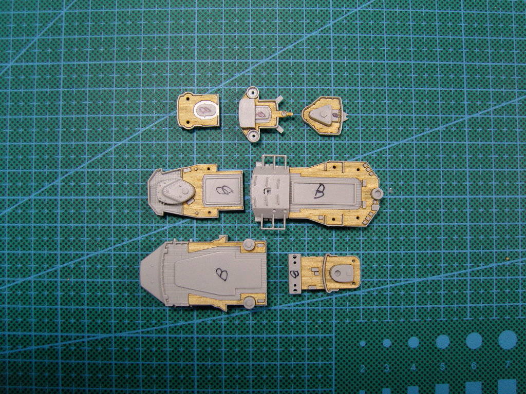 AW20007 Деревянная палуба для DKM Bismarck 1941