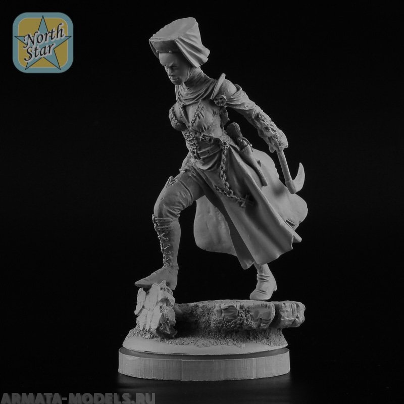 NSF54/32031 Battle Nun figure with resin base Northstar Models