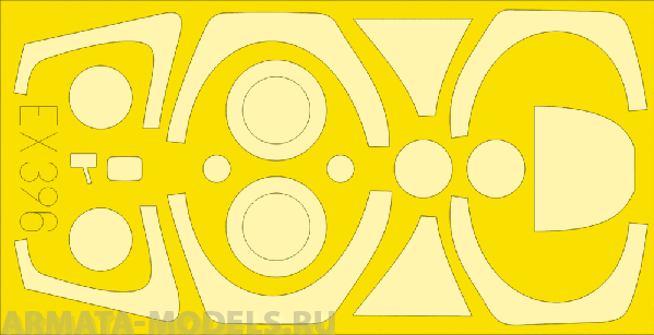 EX396ED  Окрасочная маска Mirage 2000D for Heller 1/48