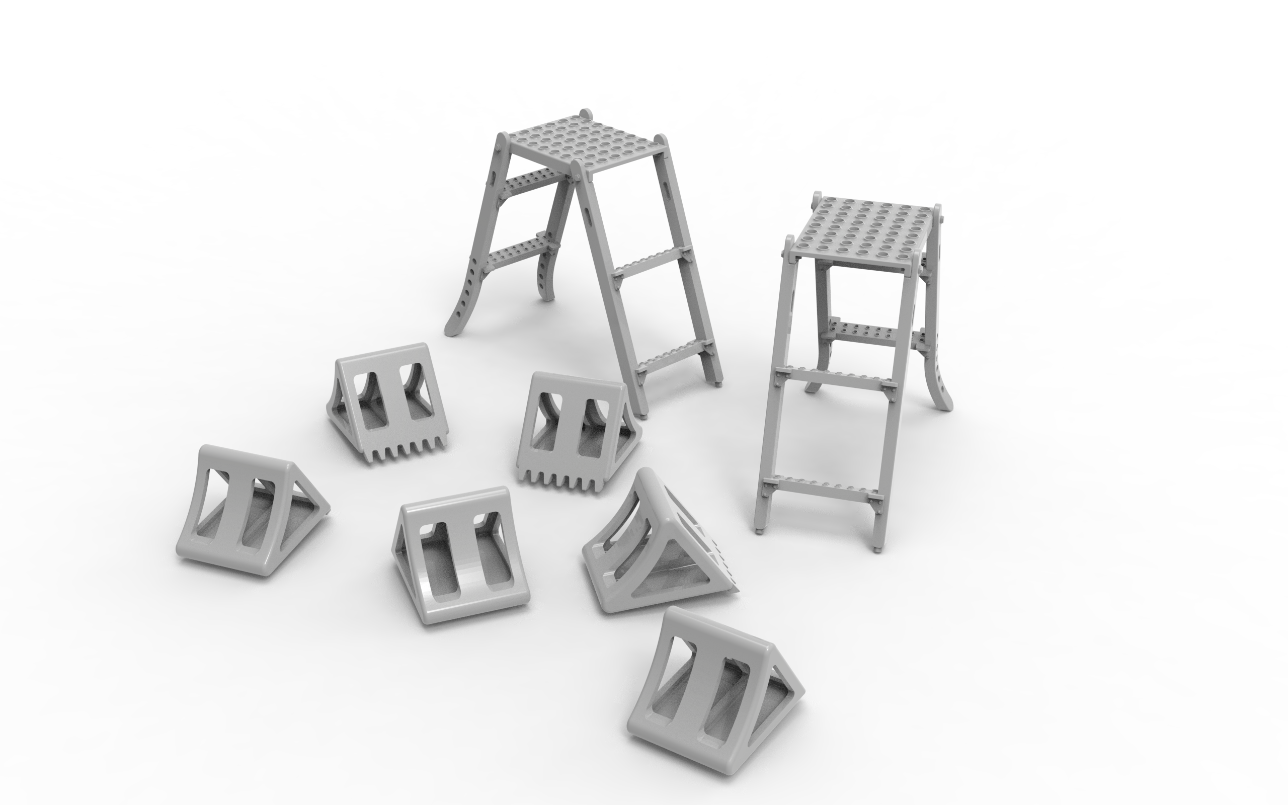 48602-1TMP Набор колодок(6шт) и технических стремянок(2шт)  МИ-28 Temp Models