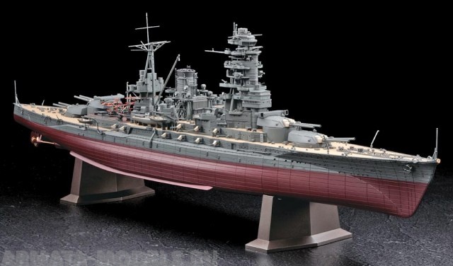 40024 Линкор IJN Battleship Nagato 1941 with Bonus Adm Yamamoto 54mm Metal Hasegawa