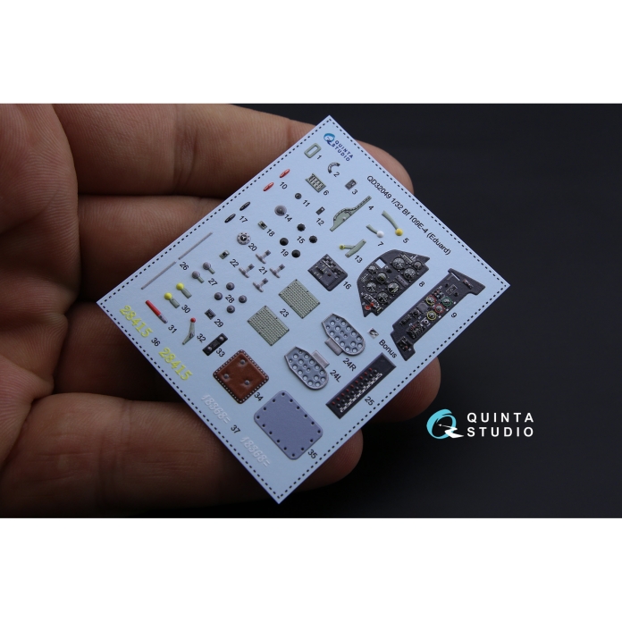 QD32049 3D Декаль интерьера кабины Bf 109E-4 (для модели Eduard)