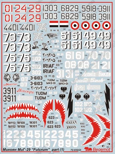 72032 Декаль Микоян МиГ-29 (1)