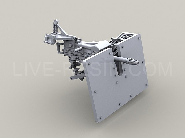 LRE35077 Автоматический гранатомёт MK19-3 40mm Grenade Machine Gun на лафете MK93 с  бронированным щитом S.A.G. (Save-A-Gunner)