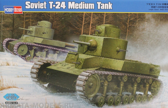 82493 	Танк Soviet T-24 Medium Tank Hobby Boss