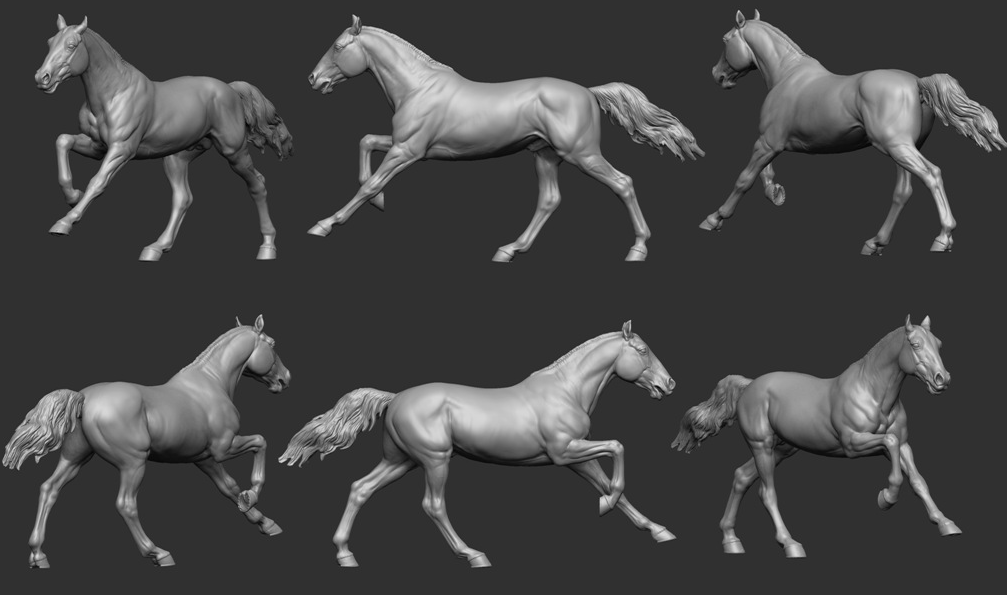 CHM-54226. Животные: Лошадь №19. 54 мм. Материал - смола. Chronos Miniatures