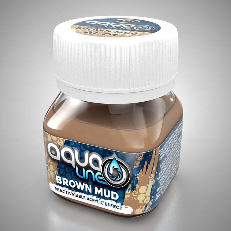 AL-01 Тонировочная паста AQUALINE  коричневая грязь
