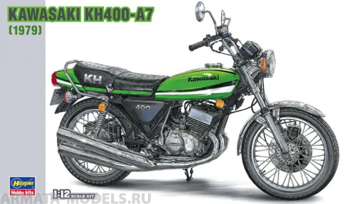 21506 Мотоцикл KAWASAKI KH400-A7 (HASEGAWA) 1/12 Hasegawa