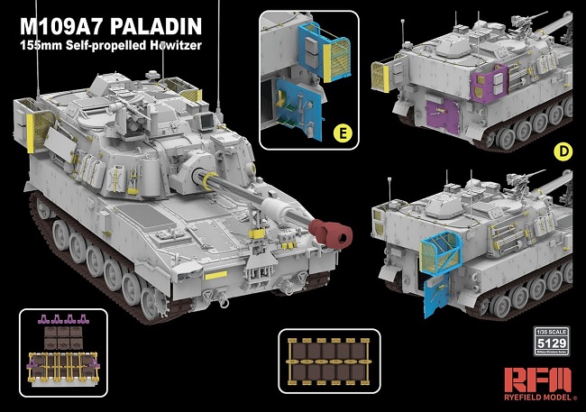 RM-5129 Сборная модель Самоходная гаубица M109A7 Paladin Rye Field Model (RFM)