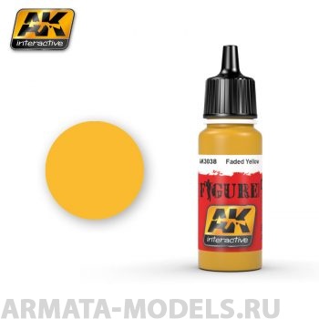 AK3038 Акриловая краска FADED YELLOW