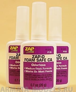 PT25 Цианоакрилатный клей без запаха ZAP, 20 гр.