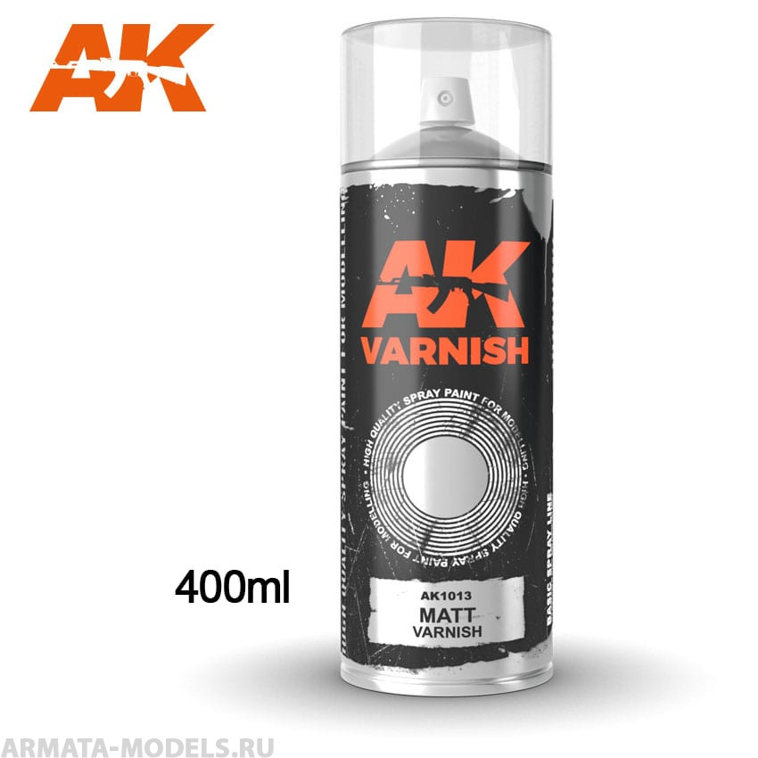 AK1013 Matt Varnish - Spray 400ml (Includes 2 nozzles)