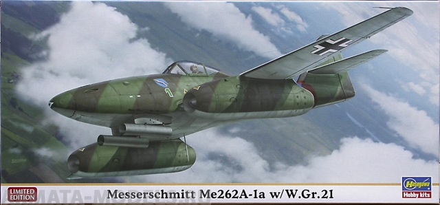 02021 Самолет  MESSERSCHMITT Me262A-1a w/W.Gr.21 Hasegawa