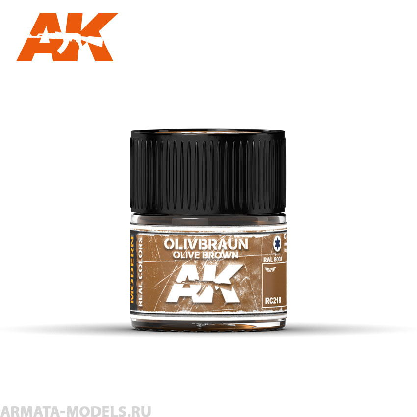 RC218 Краска Real Colors Olive Braun-Olive Brown RAL 8008 10ml