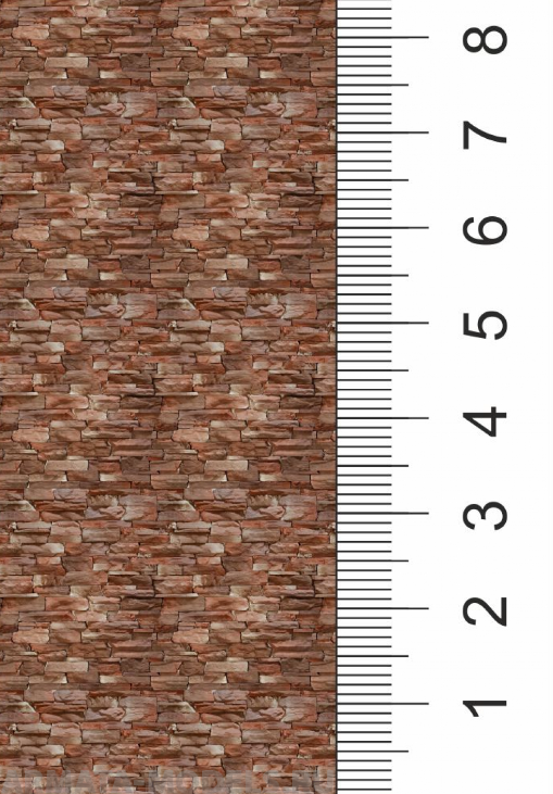040tkb006 Текстура коричневого декоративного кирпича для макетов. Лист А4.
