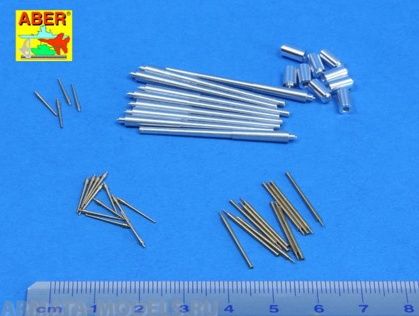 ABR-1:350-L-67  Дополнения для  Set of barrels for Italian Battleship: RN Roma 381mm x 9, 152mm x 12, 90mm x 12 для  1/350