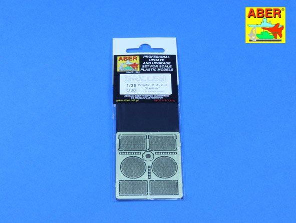 ABR-35-G30  Дополнения для  PzKpfw V Ausf.D Panther (Sd.Kfz.181) GRILLES для Tamiya 1/35