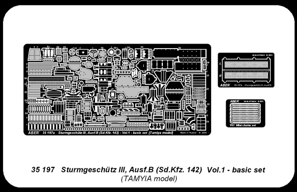 ABR-35-197  Дополнения для  Sturmgesh?tz III, Ausf. B (Sd.Kfz.142) vol.1-basic set для Tamiya 1/35