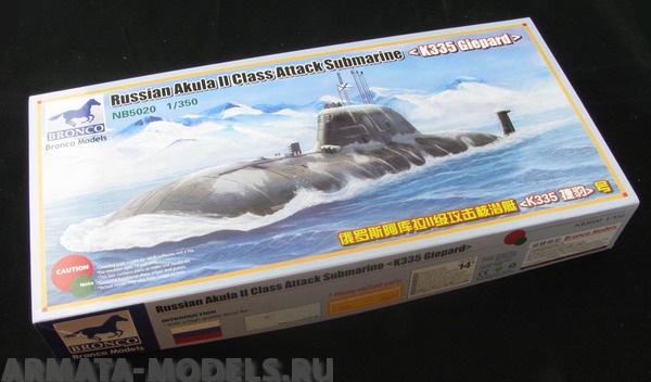 NB5020 Russian Akula II Class  Attack Submarine “K335 Giepard” Bronco Models