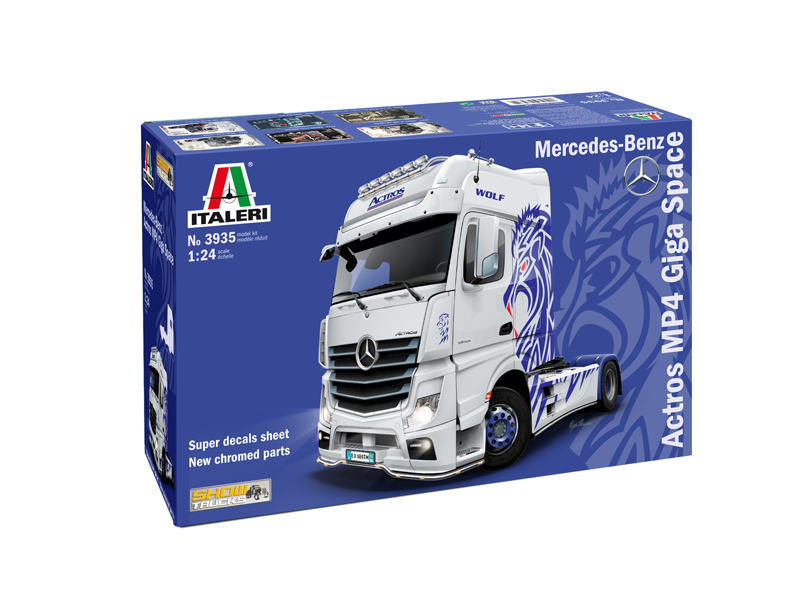 3935ИТ Грузовик ACTROS MP4 GIGA SPACE Show Italeri