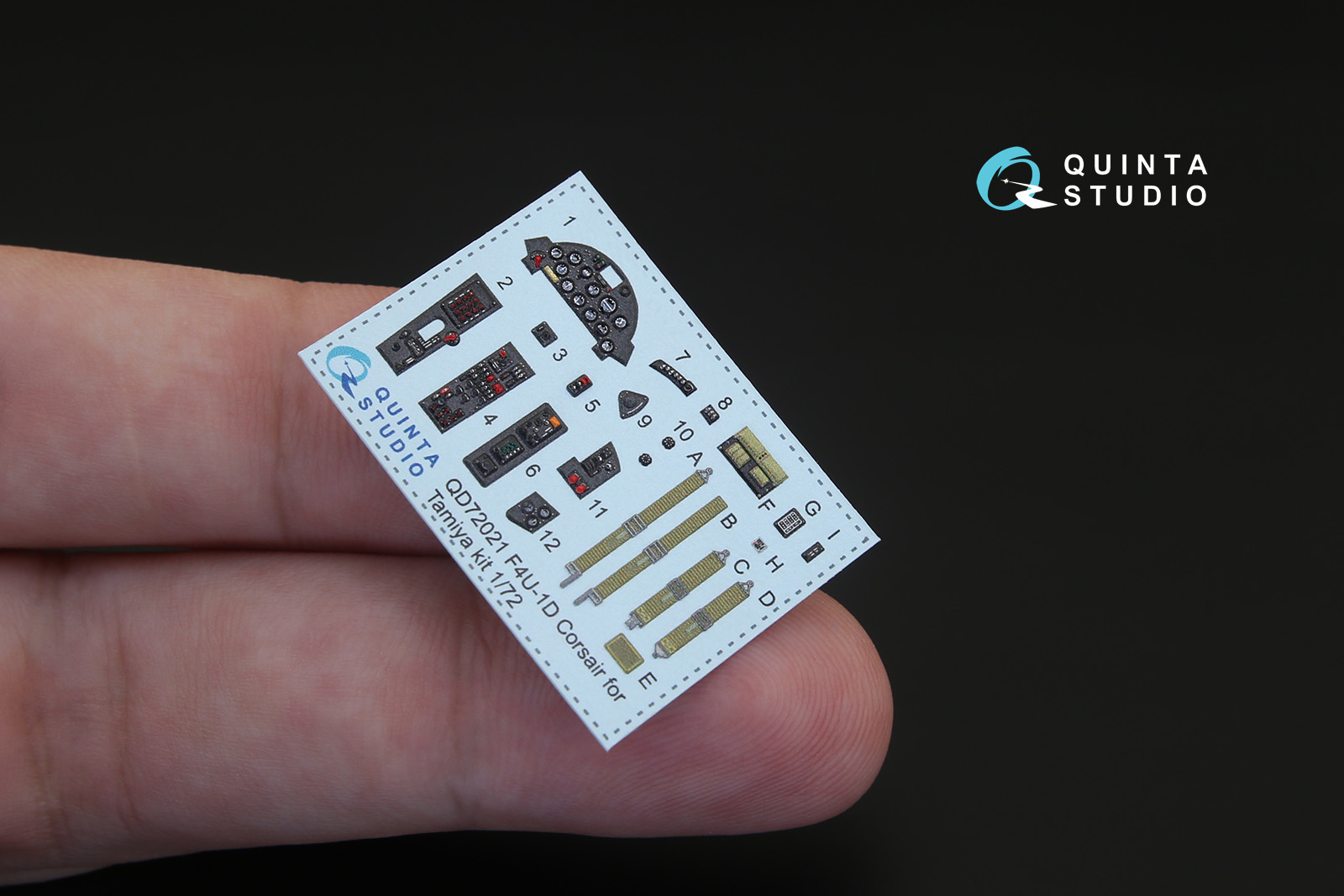 QD72021 3D Декаль интерьера кабины F4U-1D Corsair  (для модели Tamiya)