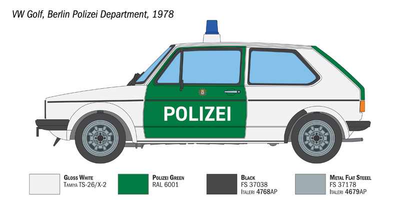 3666 ИТ VW GOLF POLIZEI Italeri
