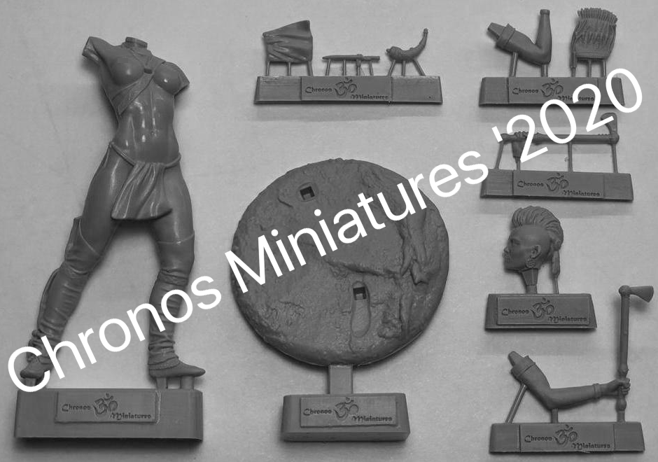CHM-75040. Миры Фэнтези: Ирокезская женщина-воин. 75 мм. Материал - смола. Chronos Miniatures