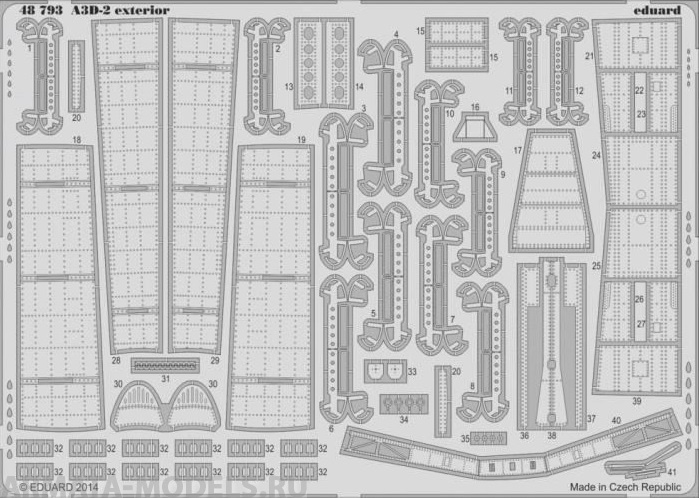 48793 Фототравление A3D-2 exterior for Trumpeter kit