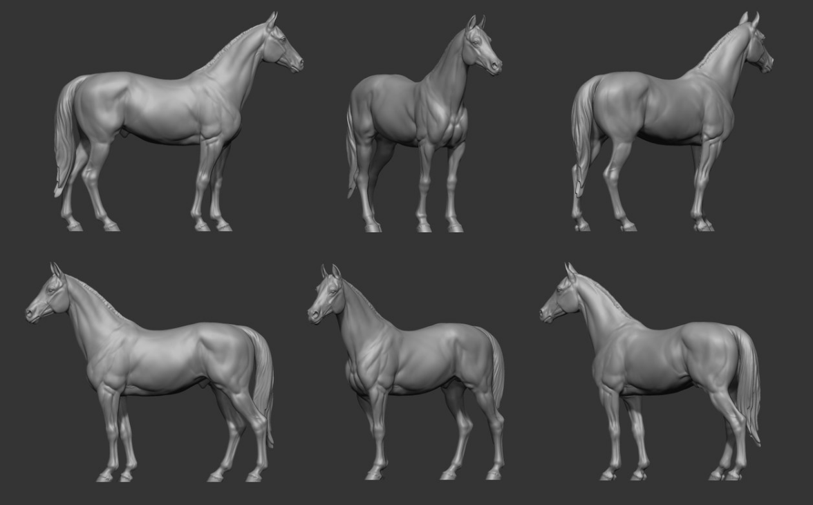 CHM-54138. Животные: Лошадь №3(54). 54 мм. Материал - смола. Chronos Miniatures