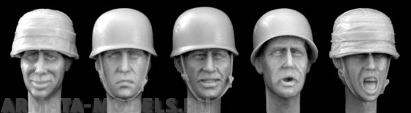 HGH06 5 heads, Ger. WW2 para helmet 