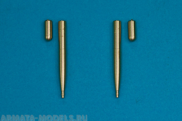 48AB09RB Точеный ствол 20mm Hispano & Fairing Blanks (2 Each.) (Used in Spitfire 'E' wing)