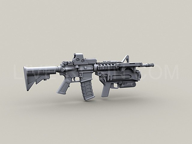 LRE35101 Карабин армии США M4 с подствольным гранатометом ХК329 и лазерным прицелом AN/PSQ-18A