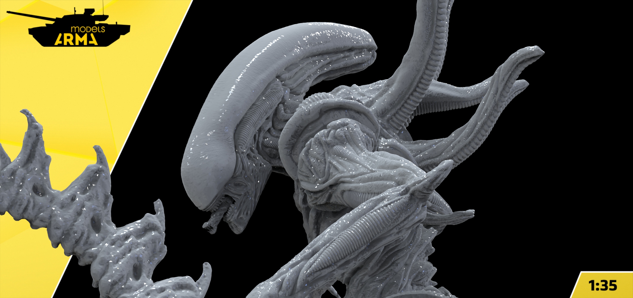 AM36077 Ксеноморф-Трутень (из "Чужой" 1979 Xenomorph 1 drone) (Не для свободной продажи) Arma Models