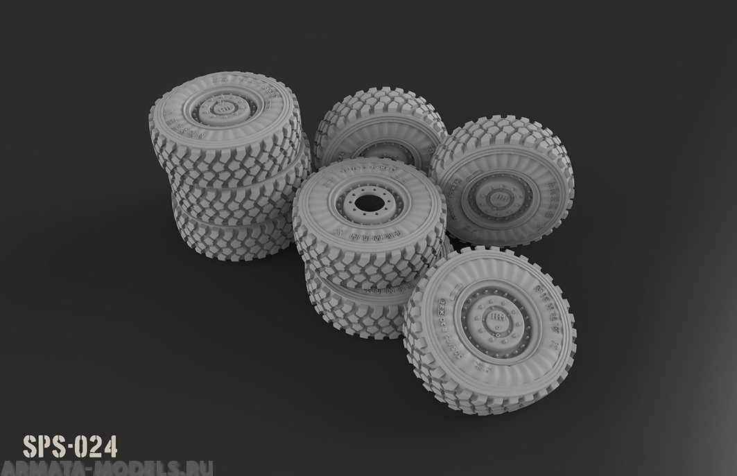 SPS-024  U.S. COUGAR 6x6 MRAP VEHICLE WHEEL SET (RESIN) 1/35 Meng