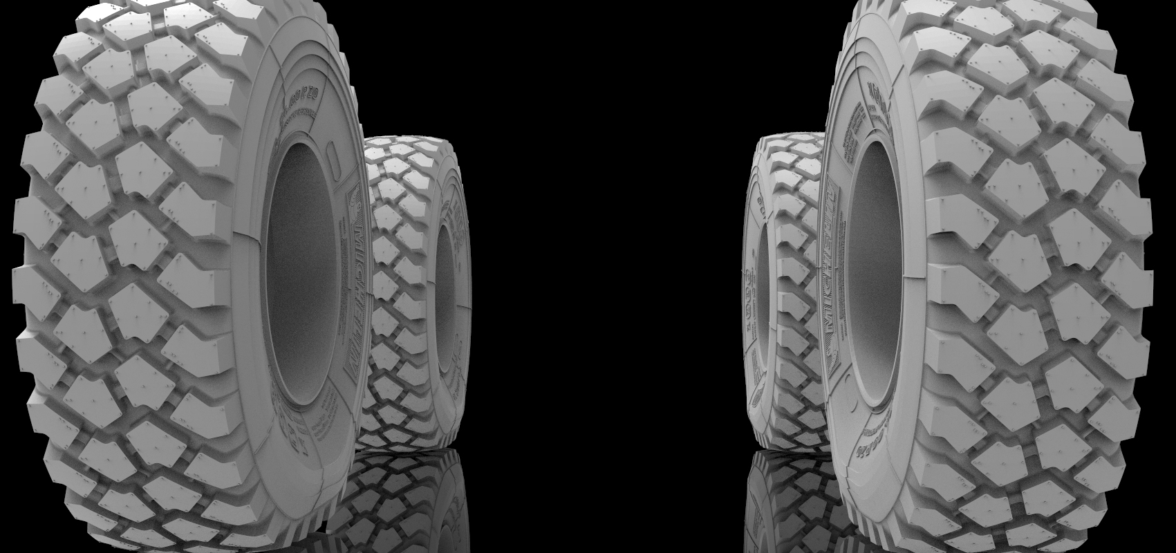 AM3623 Высокодетализированные колеса для Тайфун-ВДВ (4 шт.).