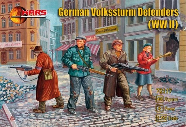 72117MR Набор фигур WWII German Volksstrum Defenders 1/72 Mars, 1/72 Mars
