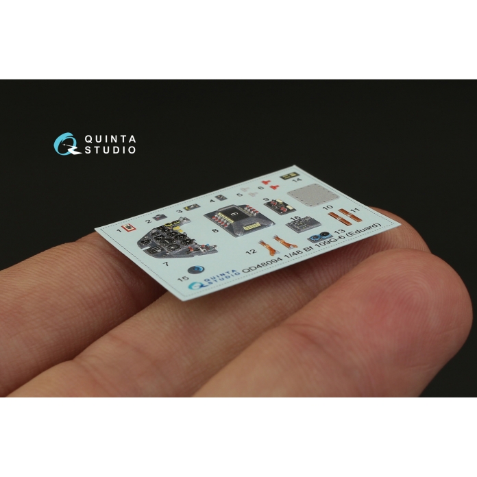 QD48094 1/48 3D Декаль интерьера кабины Bf 109G-6 (для модели Eduard)