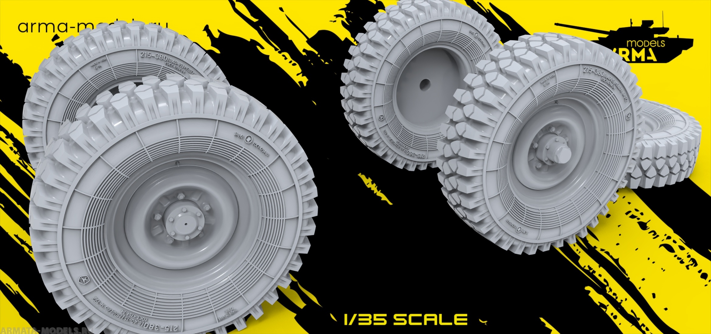 AM35761 Высокодетализированные колеса под нагрузкой Я-192